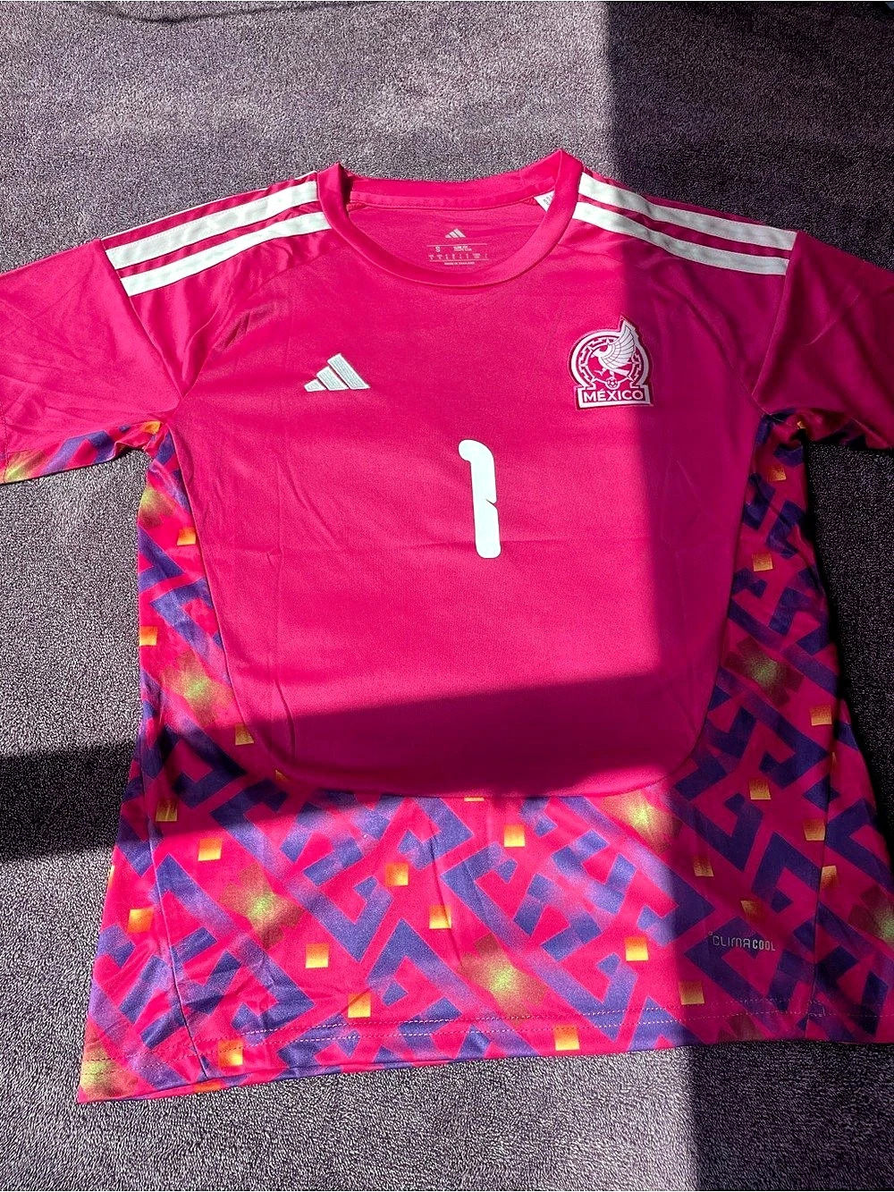 adidas Mexico Soccer Jersey Pink & Purple Small